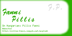 fanni pillis business card